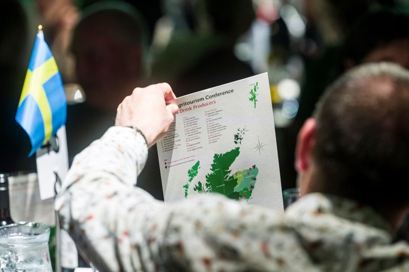 Global Agritourism Conference 2026 Gala Dinner food map Gala dinner guest reviews map of Scotland showing food producers